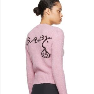Paloma Wool Baby Pink V-Neck Sweater